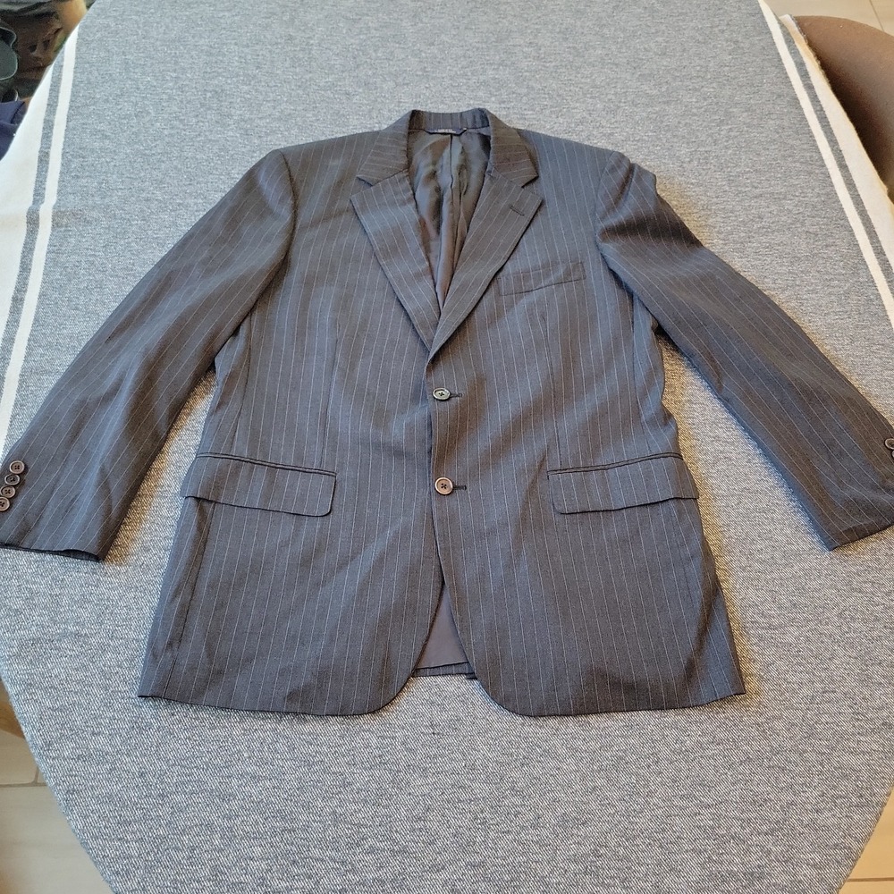 Brooks Brothers Jacket Men's 42R Madison Gray Pinstripes Blazer Made in USA